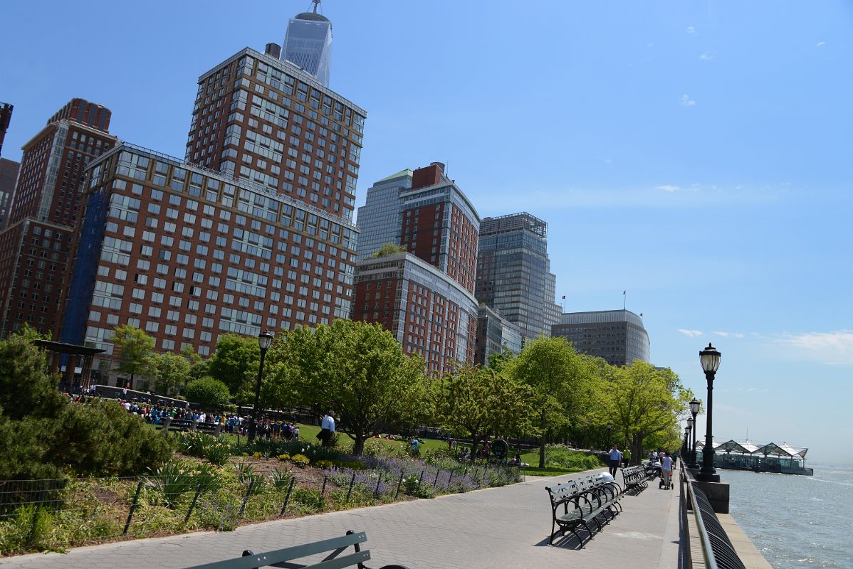 24-05 River And Warren With World Trade Center Above, The Solaire, Riverhouse From Nelson A Rockefeller Park In New York Financial District